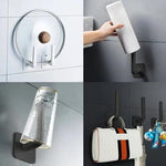 supports muraux adhésifs chapeaux tasses rouleaux papier toilette moderne minimaliste différentes couleurs transparents