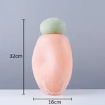 vase decoratif moderne couleur orange jaune rose vert violet texturé minimaliste
