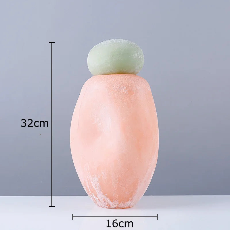 vase decoratif moderne couleur orange jaune rose vert violet texturé minimaliste