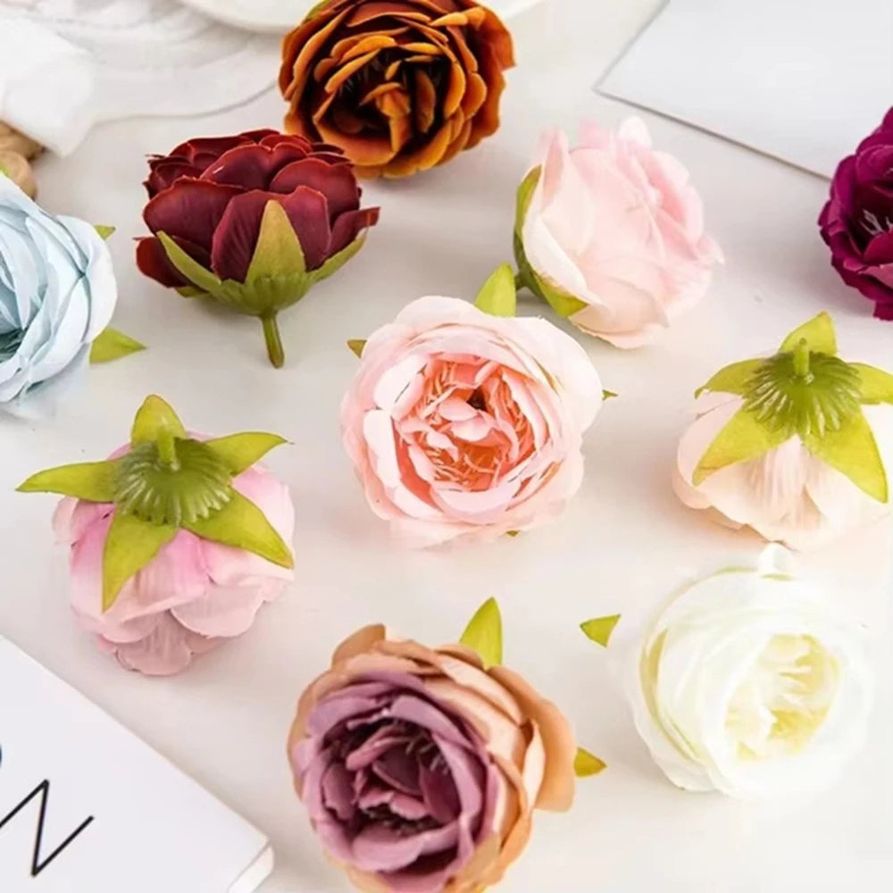 décoration intérieure fleurs artificielles roses mixtes couleurs feuilles vertes romantique occasion mariage anniversaire