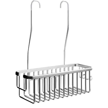 caddie douche noir argenté grille barreaux moderne clips salle bain