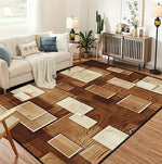 tapis moderne effet marbre noir blanc doré salon chambre intérieur extérieur décoration luxe 160x120cm