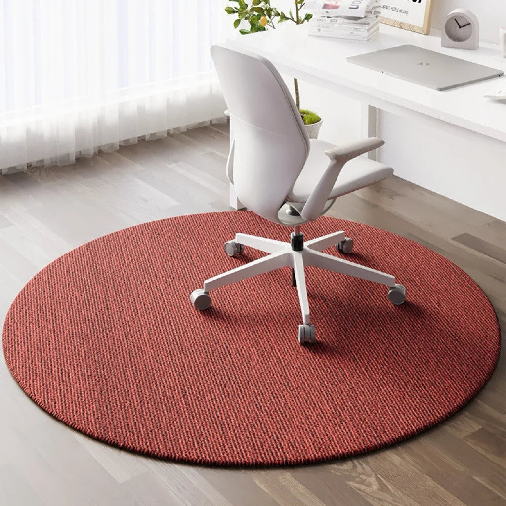 tapis rond moderne texture tissée salon chambre antiderrapant décor intérieur maison polyvalent vert