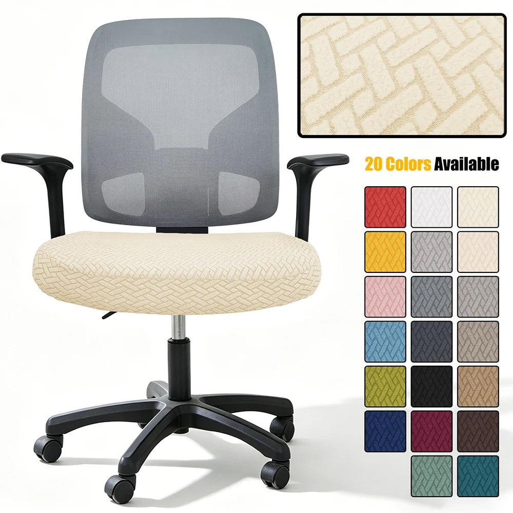 housse chaise polyester vert gris beige moderne tissé 46 53 cm