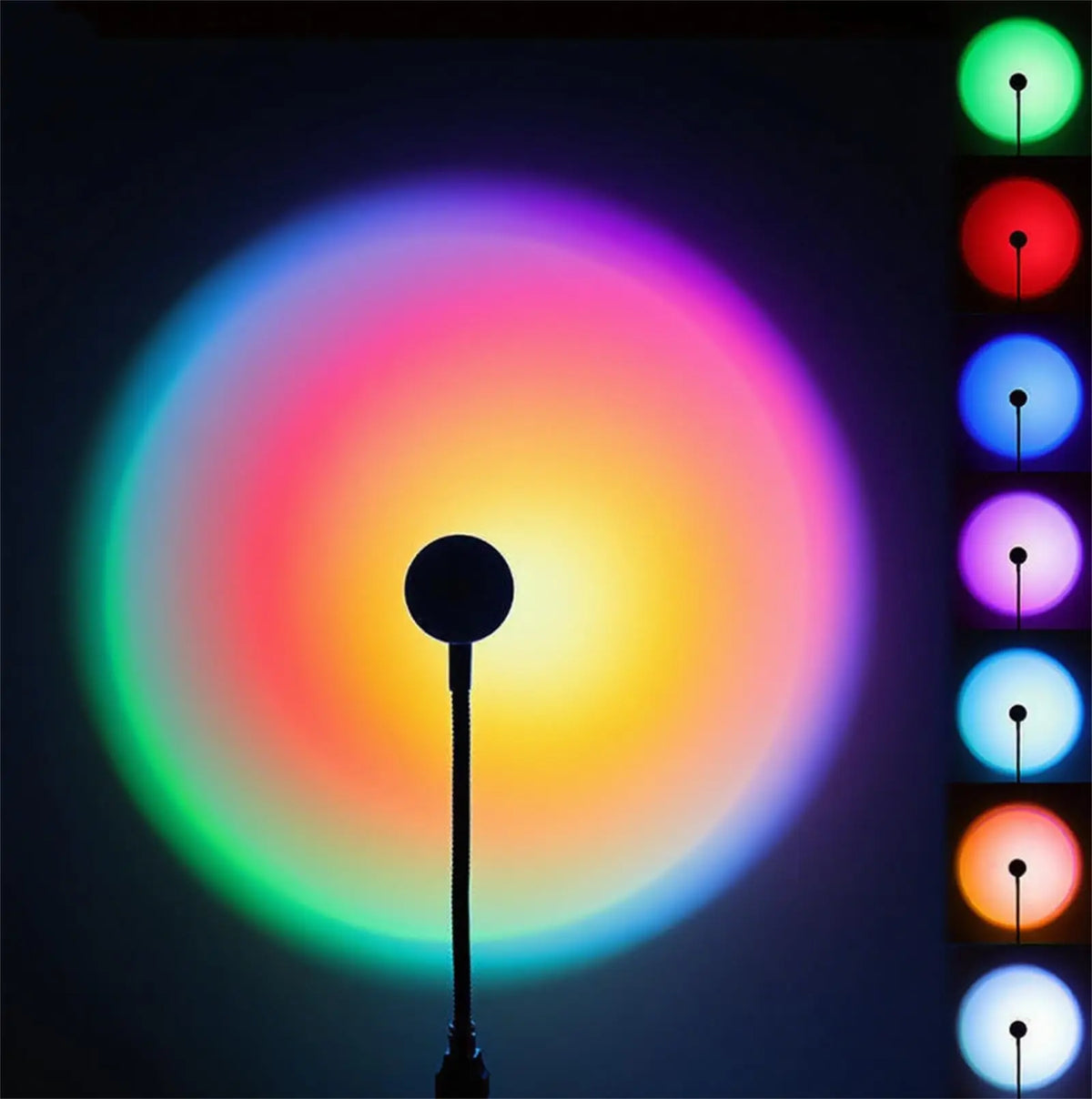 lampe table veilleuse led multicolore translucide moderne minimaliste orange rouge bleu vert usb