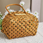 paniers décoratifs tressés marron fleurs artificielles variées rustique champêtre