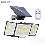 lampe solaire détecteur mouvement 348 led moderne étanche ip65 abs noir blanc télécommande clips