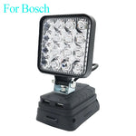 lampe travail led rechargeable batterie lithium portable compact noire jaune rouge moderne
