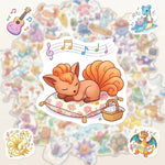 sticker anime pokemon kawaii musiquesommer watercolor enfants ado adultes 105pieces orange bleu rose vert
