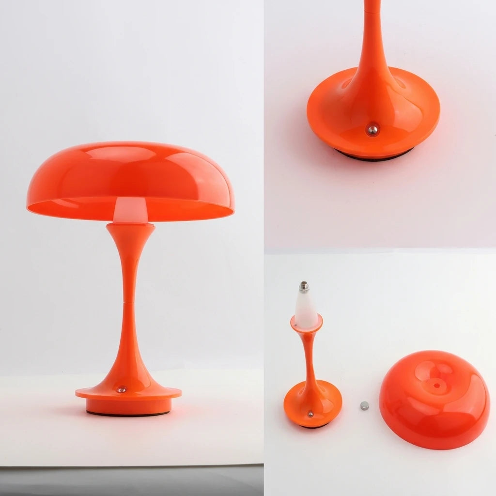 lampe table moderne orange touch control couleurs led recharge usb chambre unique