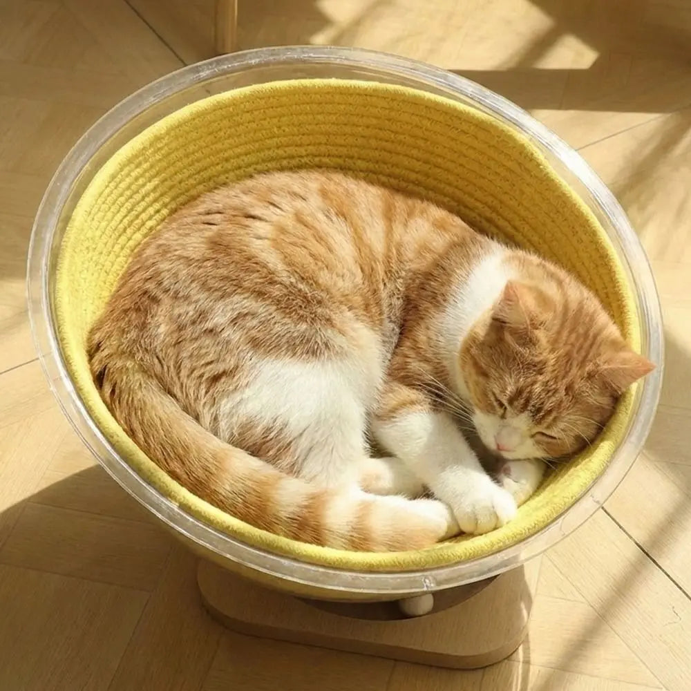 nid chat jaune vert rose violet bleu beige blanc moderne minimaliste tissu petits points
