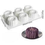 moules silicone pâtisserie motifs fleurs rayures six cavités démoulage facile gâteaux décorations desserts préparation