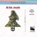 statuette déesse forêt verte marron racines feuilles mousse extérieure pot fleur naturelle 15cm opaque