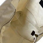 sac main toile beige bleu marine ours motif casual fermeture glissière portable quotidien travaux