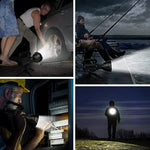 lampe torche rechargeable led noire moderne câble adaptateur usb intense