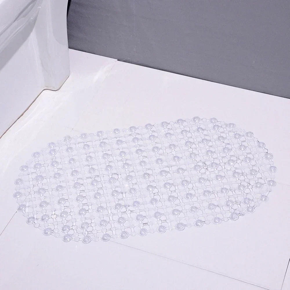 tapis bain antidérapant transparent points couleur ventouses sous structure bosses circulaires moderne minimaliste