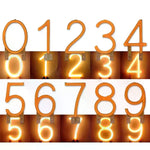 numéros lumineux orange clips câbles modernes diy décoration fêtes led filaments