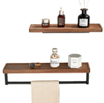 étagère murale bois métal industriel vis fixations serviette boîte bouteilles bijou