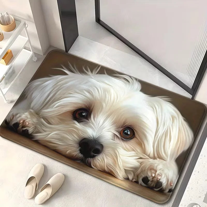 tapis scénique animaux chien chat moderne antidérapant résistant extérieur 30x50cm 40x60cm