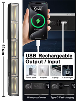 lampe travail led rechargeable aimant noir moderne multifonctionnelle 400w ip66 étanche usb