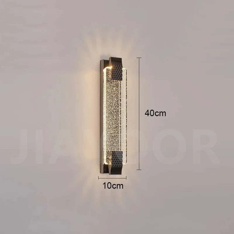 lampe murale moderne or cristal led élégante éclairage ambiance chambre salon