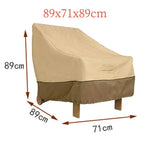 housse chaise haute moderne beige uni imperméable anti poussière polyester tissu poignées renforcées