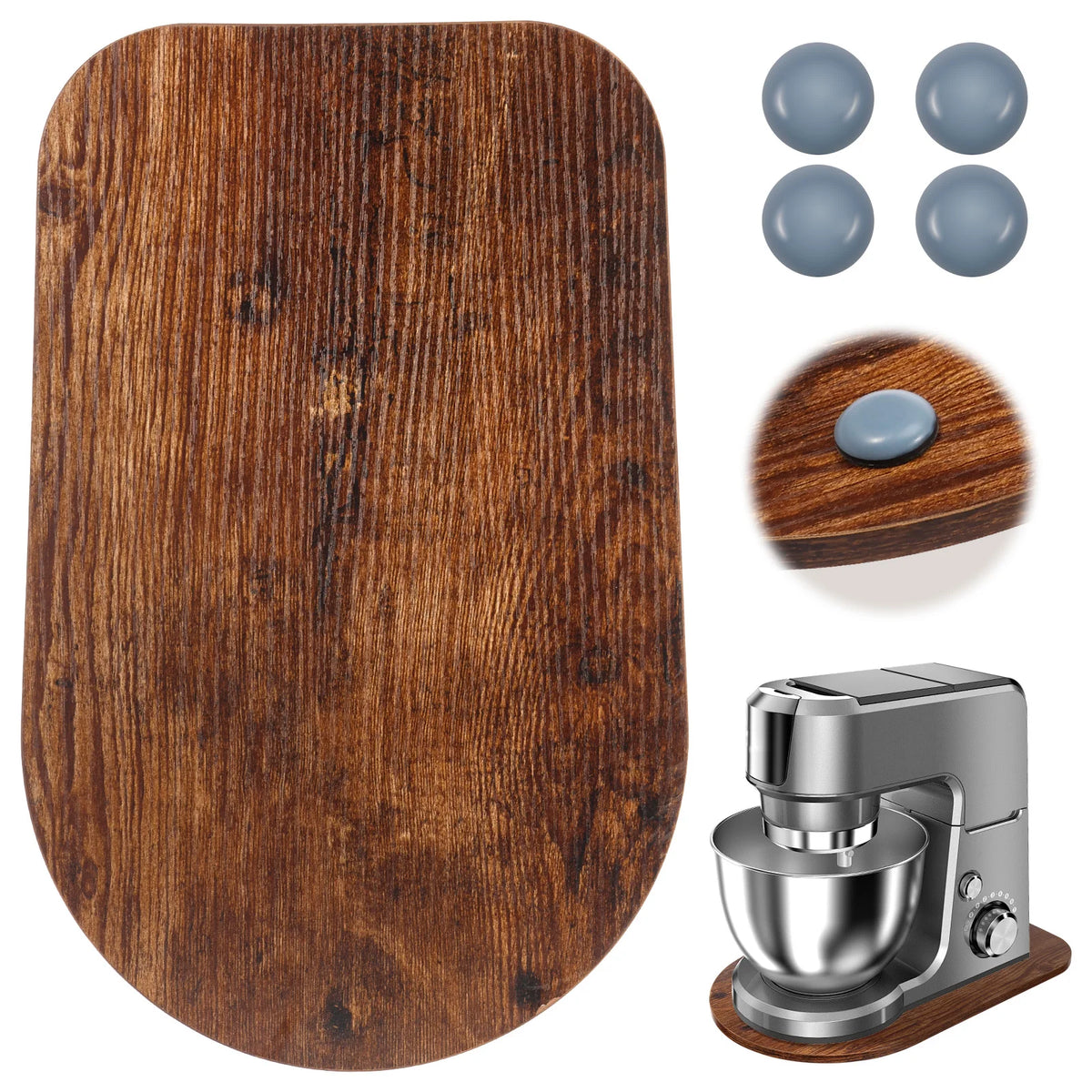 tapis coulissant mélangeur bois acrylique antidérapant planche cuisine slider mat transparent thermomix robot mixeur