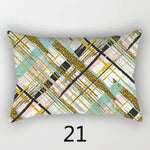 taie d'oreiller rectangulaire 30x50cm housse coussin décoration moderne motif abstrait coton polyester