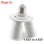 adaptateur E27 douilles led base lumiere support ajustable moderne blanc opaque