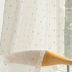 rideau polyester translucide motifs colorés moderne minimaliste maison