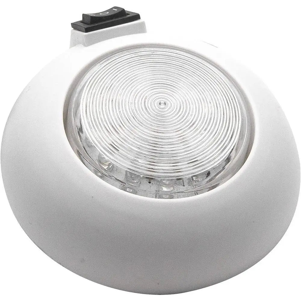 lampe caravane 12v blanc transparent cercles concentriques moderne commutateur bascule