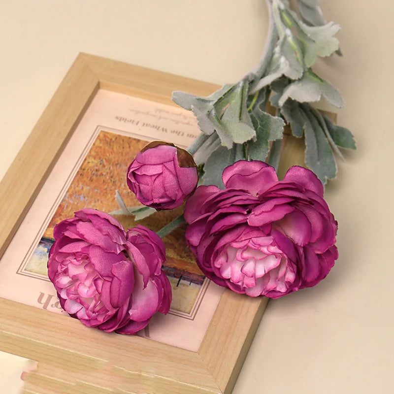 décoration intérieure bouquet pivoines artificiel rose blanc moderne élégant mariage anniversaire