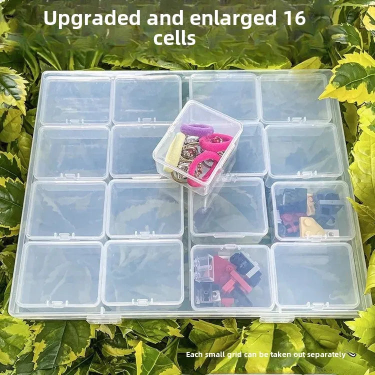 boîte rangement bijoux transparent grands compartiments 28 petits compartiments clips