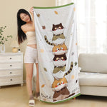 serviette bain coton biologique noël dessin animé moderne rectangle opaque lavable machine haute absorption