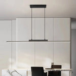 suspension lumineuse led ligne noir moderne minimaliste salle manger salon chambre principal