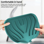 support savon silicone rayures ondulées gris noir vert moderne pratique