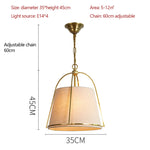 suspension lumineuse moderne or tissu texturé salon chambre étude lumière chaude lumière froide lumière