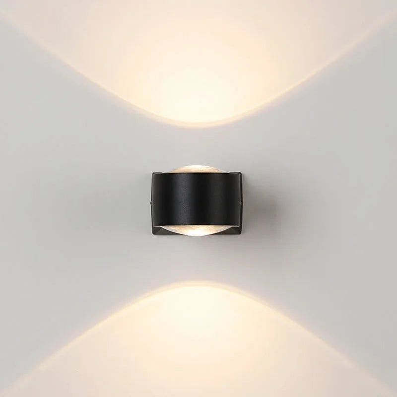 applique murale moderne led ip65 étanche noir aluminium salle salon chambre