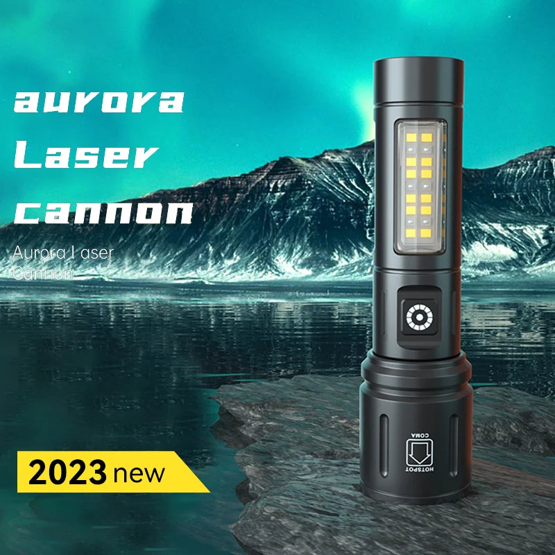 lampe torche led rechargeable zoomable 1200 lumens 10w 3h 8h 100 200mètres camping