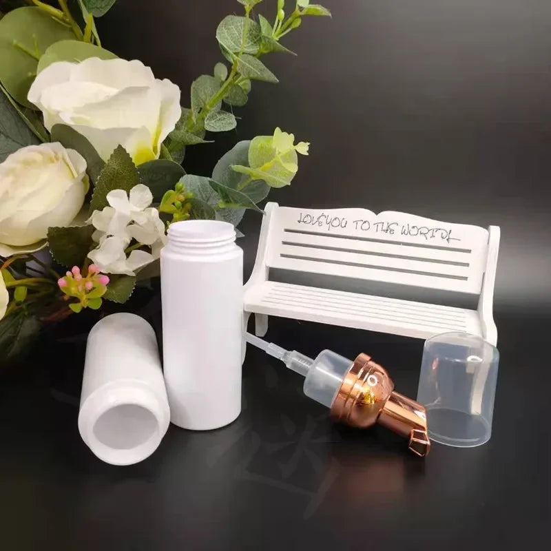 flacons cosmétiques blancs rechargeables bouchons embouts moderne 30ml 50ml 60ml 80ml 100ml