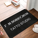 tapis sol intérieur velouté motif floral lettres dorées anti dérapant accueil entrée maison