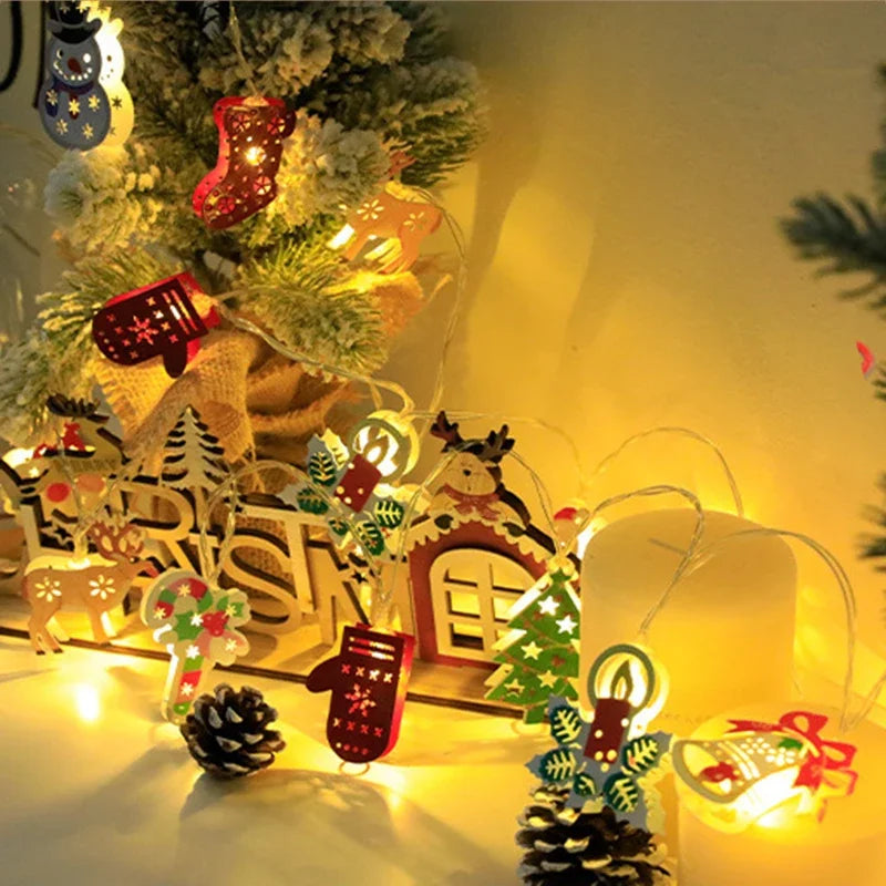 guirlande lumineuse noel leds forme deco festive batterie aa rouge argenté traditionnelle