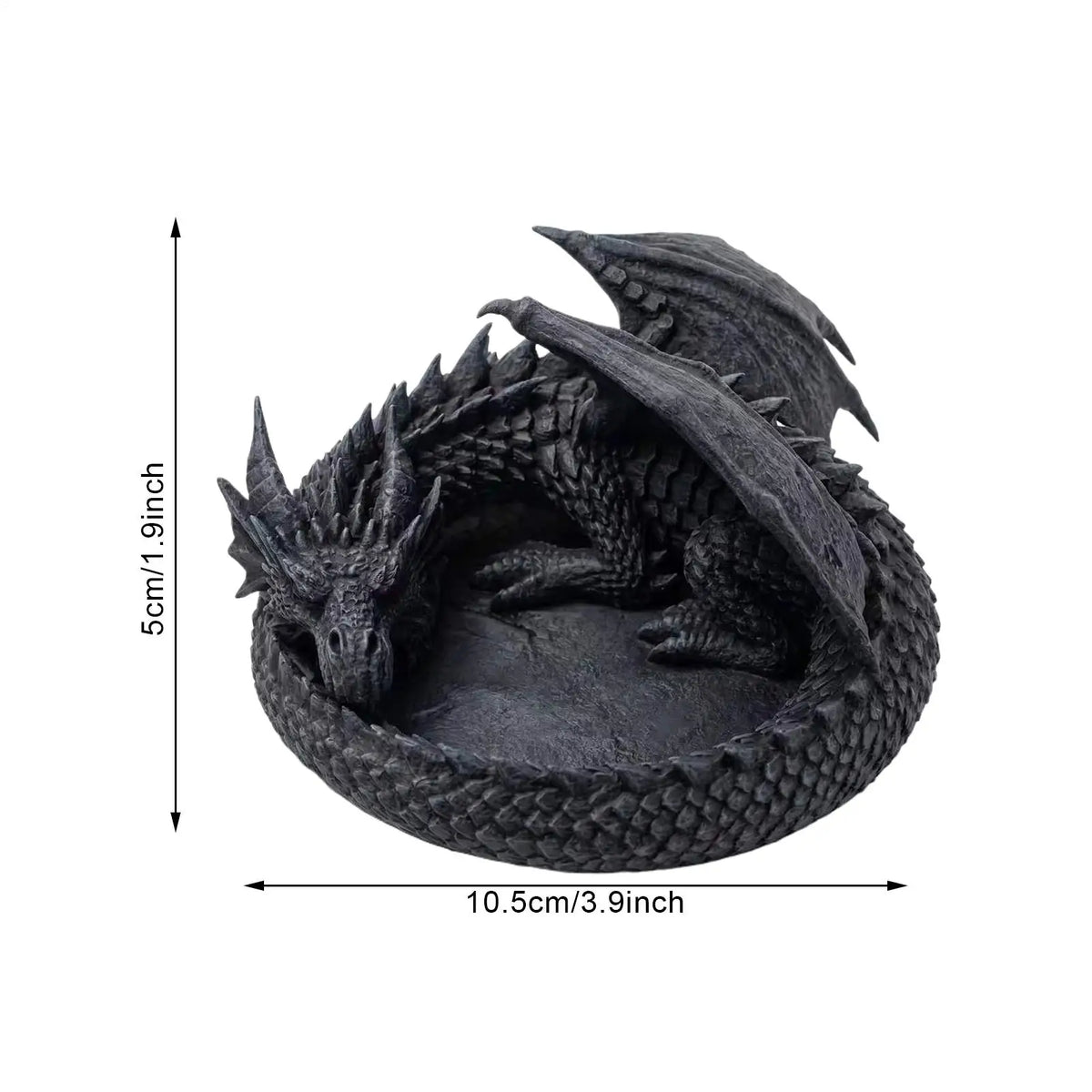 plateau rangement dragon écailleux noir blanc réutilisable support bijoux accessoires fantaisie decoratif