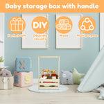 Panier portable en bois rouge pour organisation de chambre
