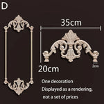 ornement mural bois blanc sculpture baroque fleurs motif classique décoration maison ancien décor