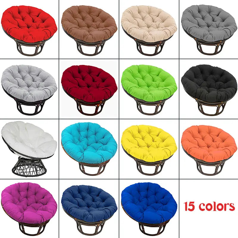 Coussin rond balançoire jardin gris clair
