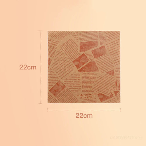 papier alimentaire ciré vintage motif journal carreaux burger sandwich frites emballage usage unique