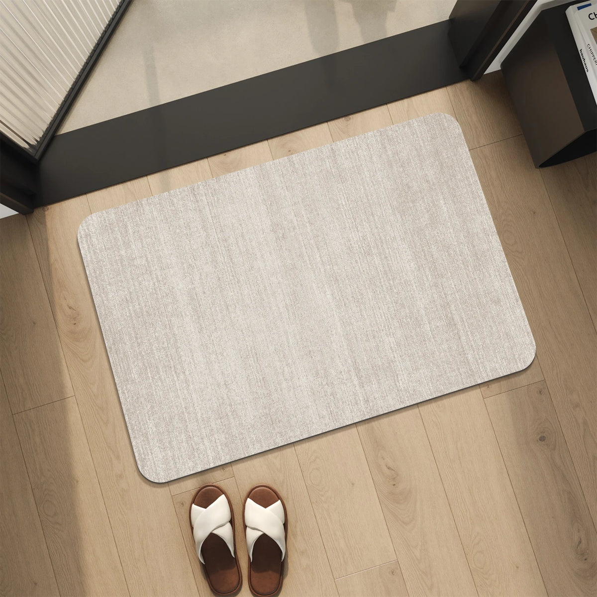 tapis caoutchouc gris clair moderne salle bain antidérapant absorption rapide séchage rapide