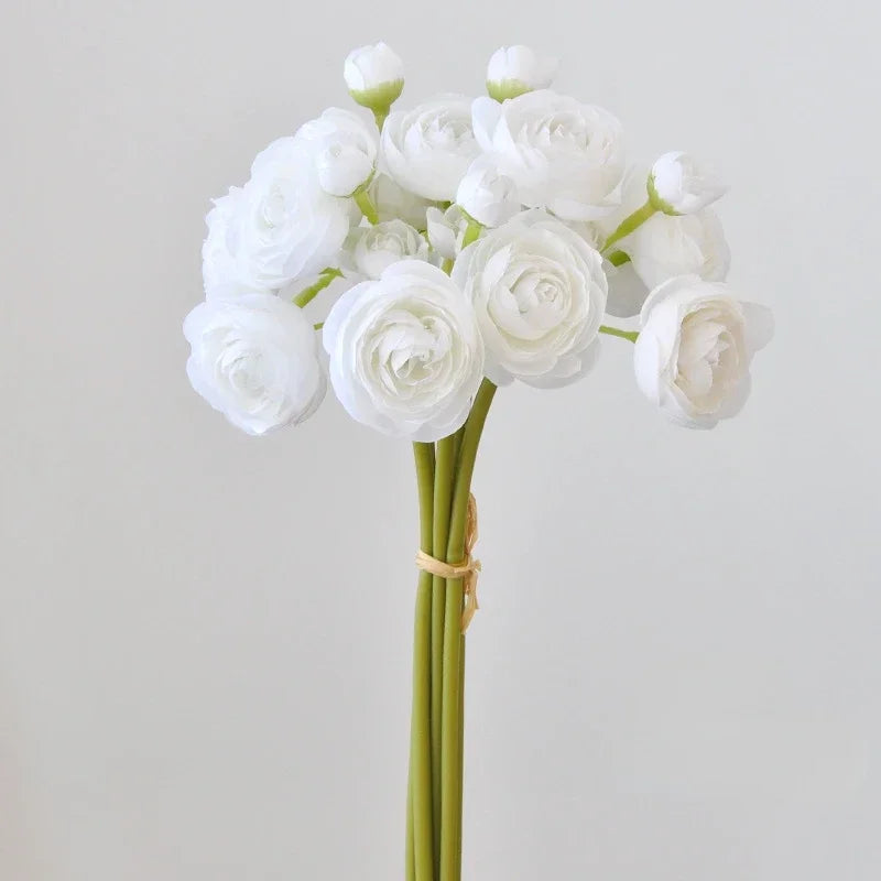 bouquet fleurs artificielles roses blanches vertes oranges intérieur moderne élégant anniversaire mariage
