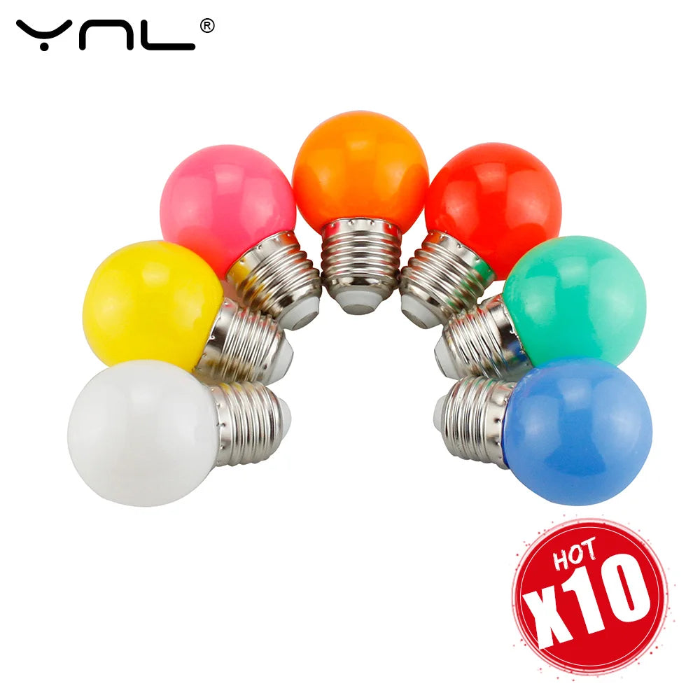 ampoules led couleur éclairage décoration moderne 360° blanc rouge orange bleu